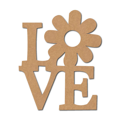 Love Flower Cutout MDF Design 1