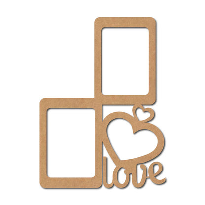 Love Frame Cutout MDF Design 1