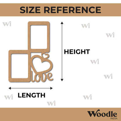 Love Frame Cutout MDF Design 1