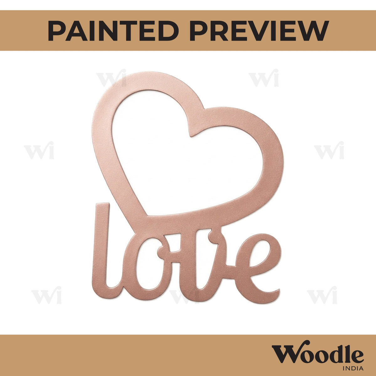 Love Heart Cutout MDF Design 1
