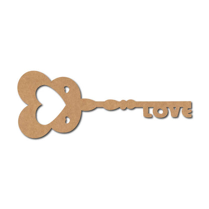 Love Key Cutout MDF Design 1
