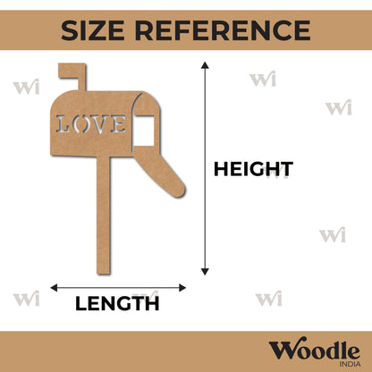 Love Letter Box Cutout MDF Design 1