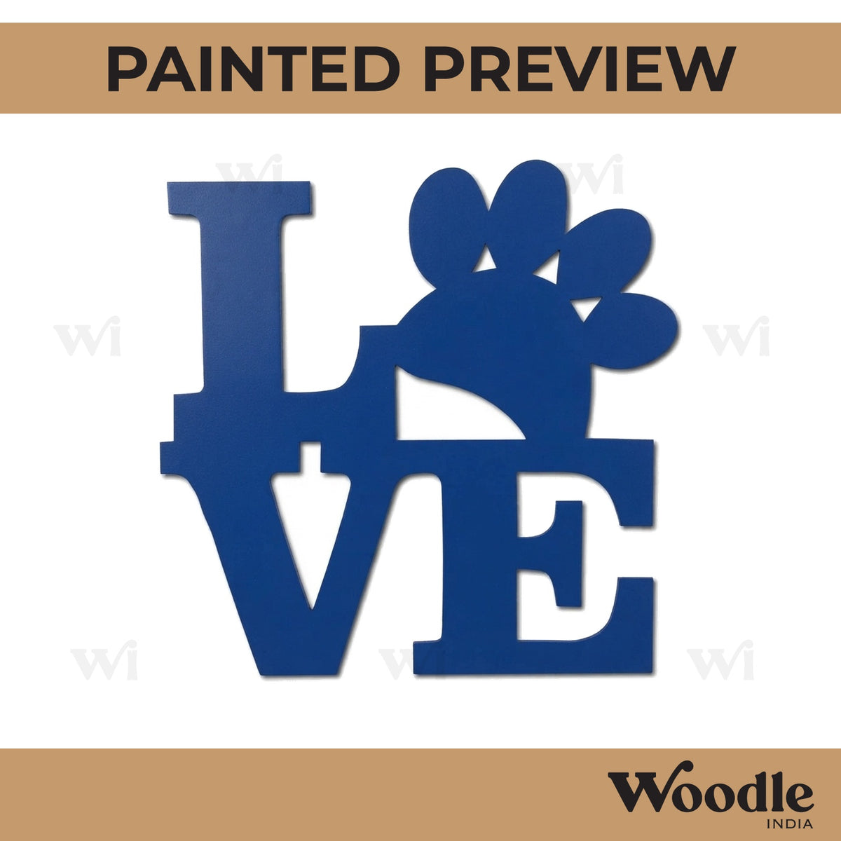 Love Paw Cutout MDF Design 1