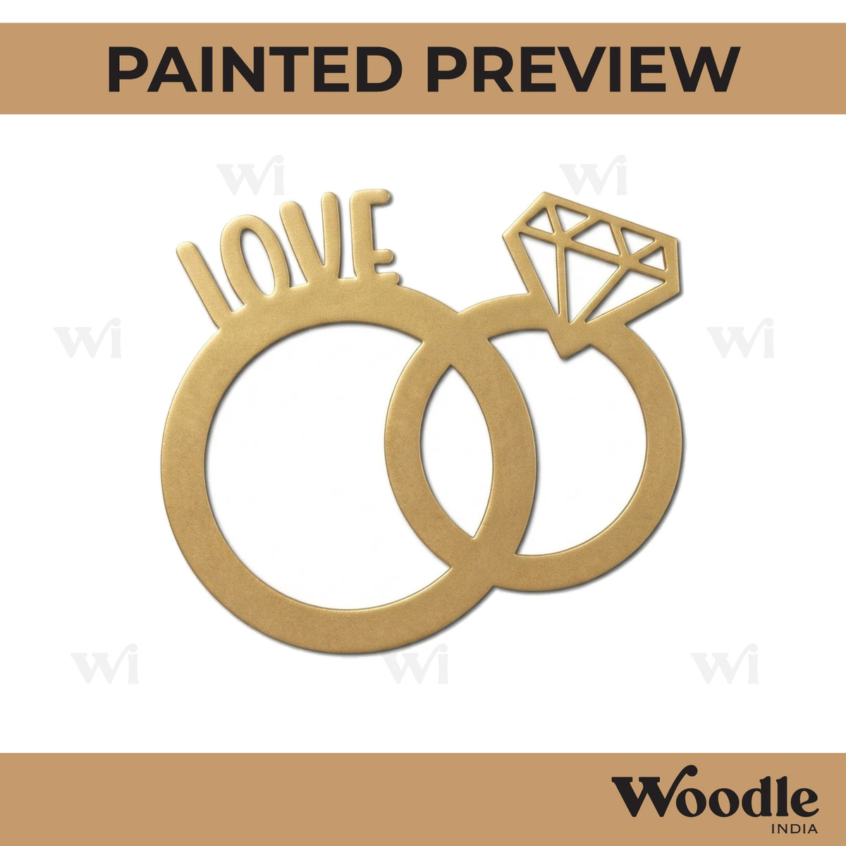 Love Ring Cutout MDF Designs 1