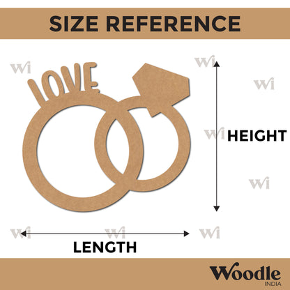 Love Ring Cutout MDF Designs 1