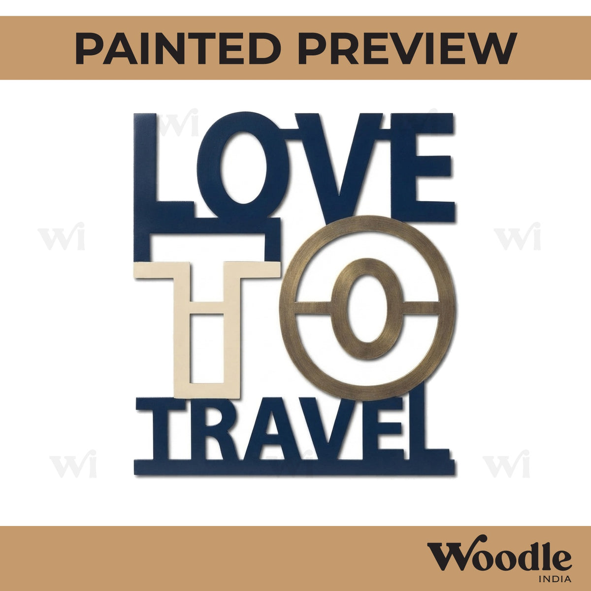 Love To Travel Cutout MDF Design 1
