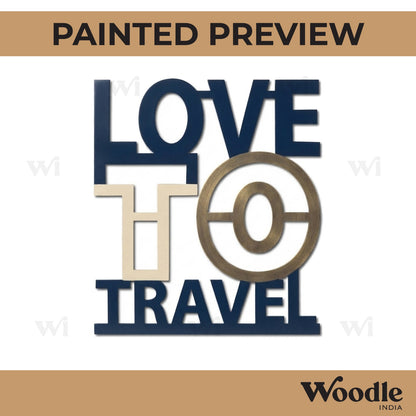Love To Travel Cutout MDF Design 1