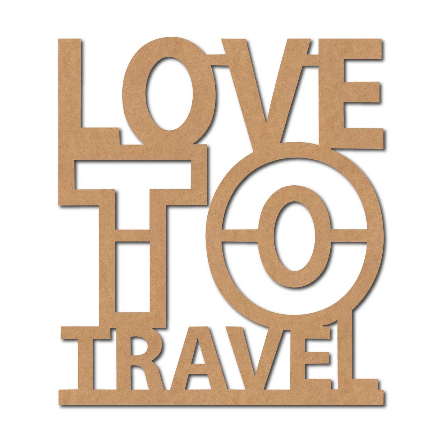 Love To Travel Cutout MDF Design 1
