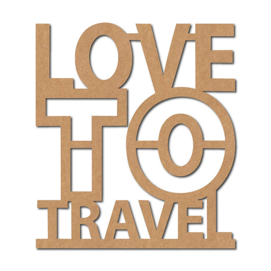 Love To Travel Cutout MDF Design 1