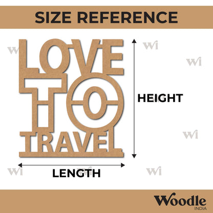 Love To Travel Cutout MDF Design 1