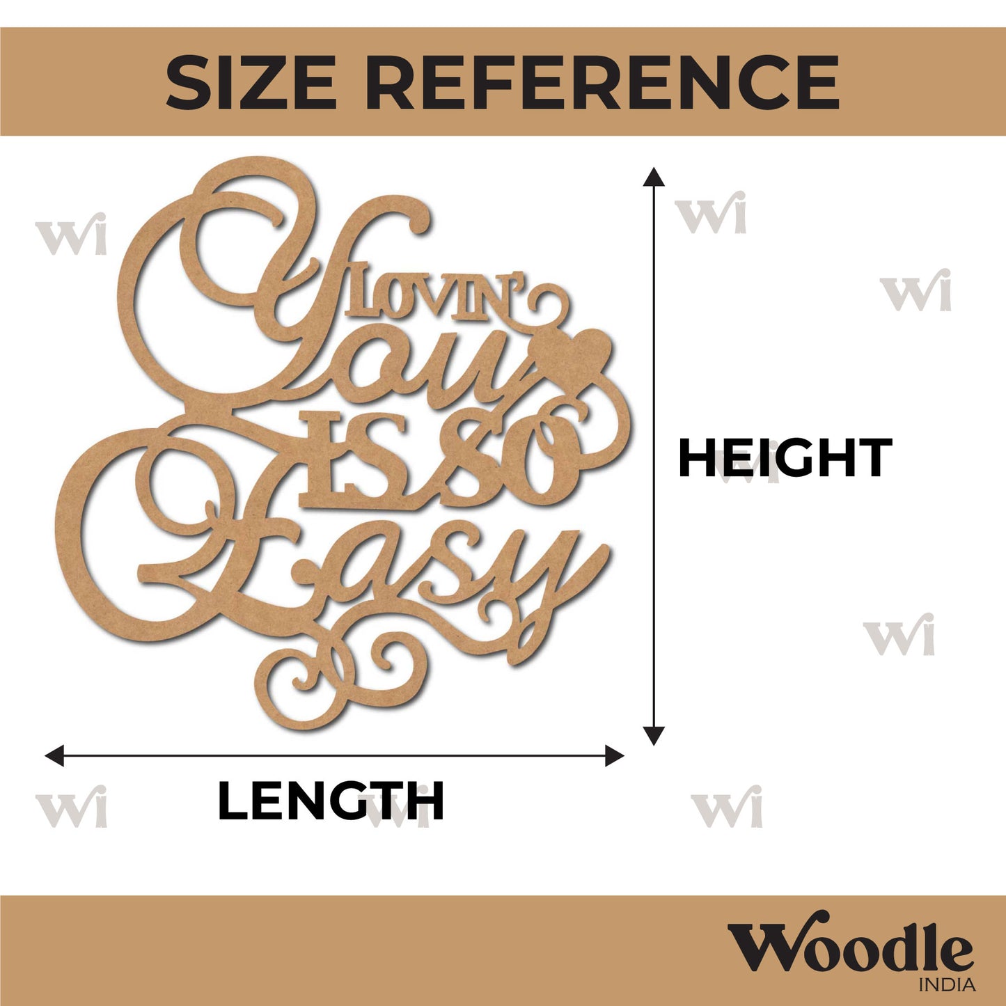 Loving You Is So Easy Cutout MDF Design 1