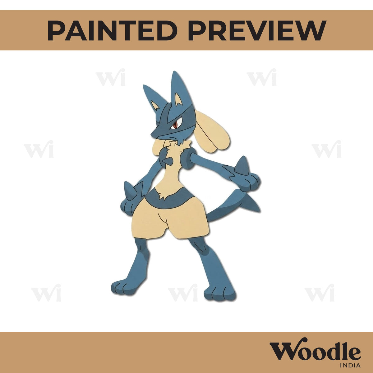 Lucario Pokemon Pre Marked MDF Design 1