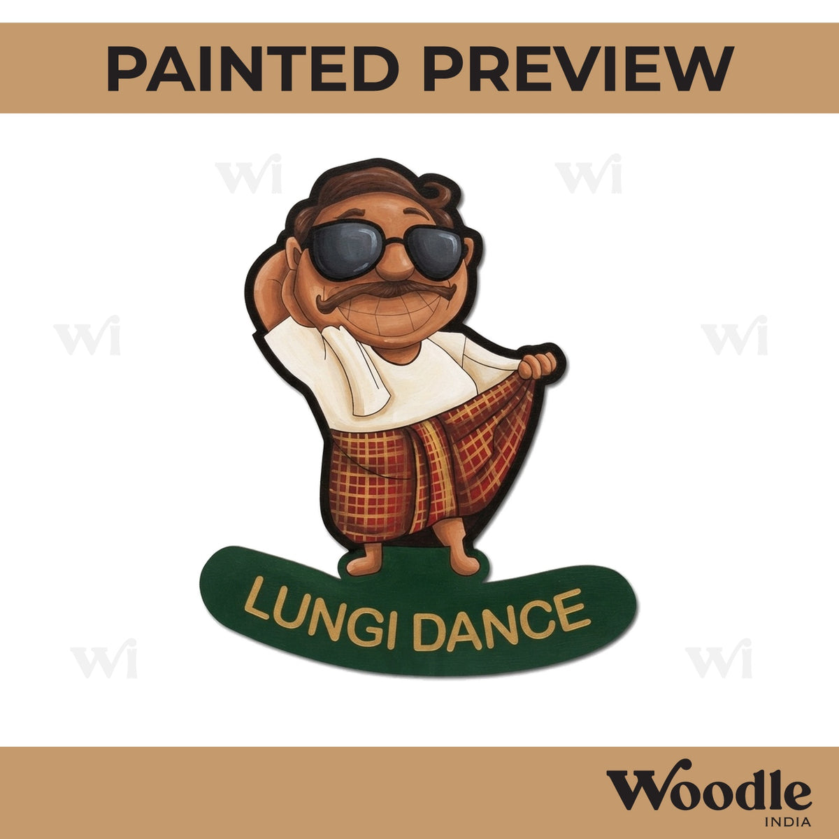 Lungi Dance Man Pre Marked MDF Design 1