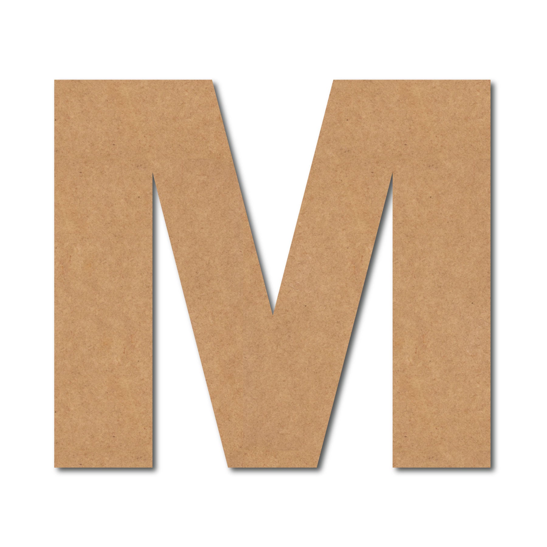 Alphabet M Monogram Cutout MDF Design 1