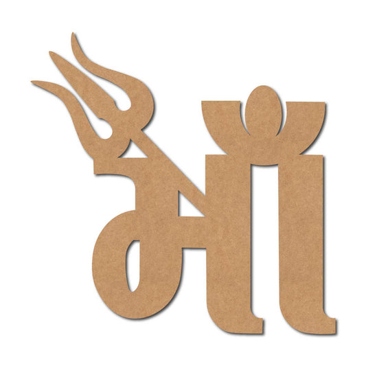 Maa Trishul Cutout MDF Design 1