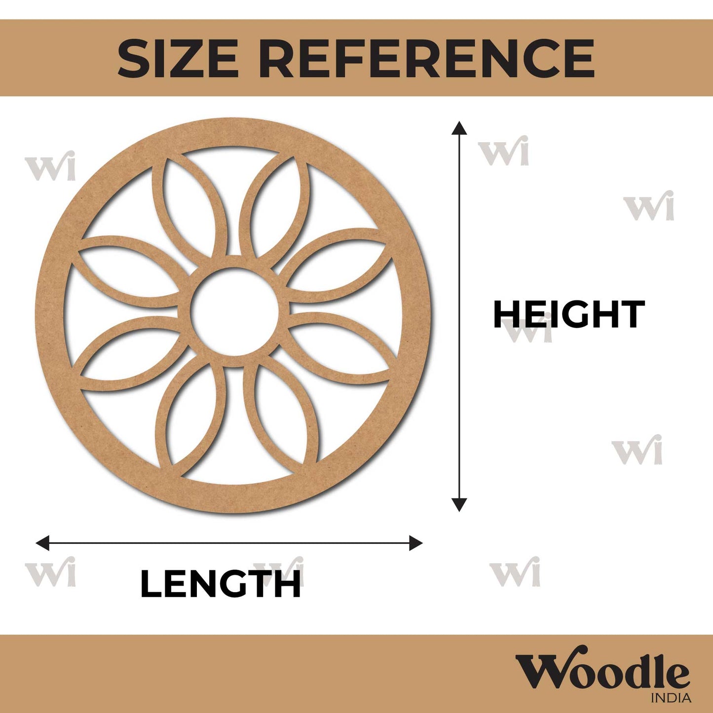 Macrame Mandala Round Cutout MDF Design 1
