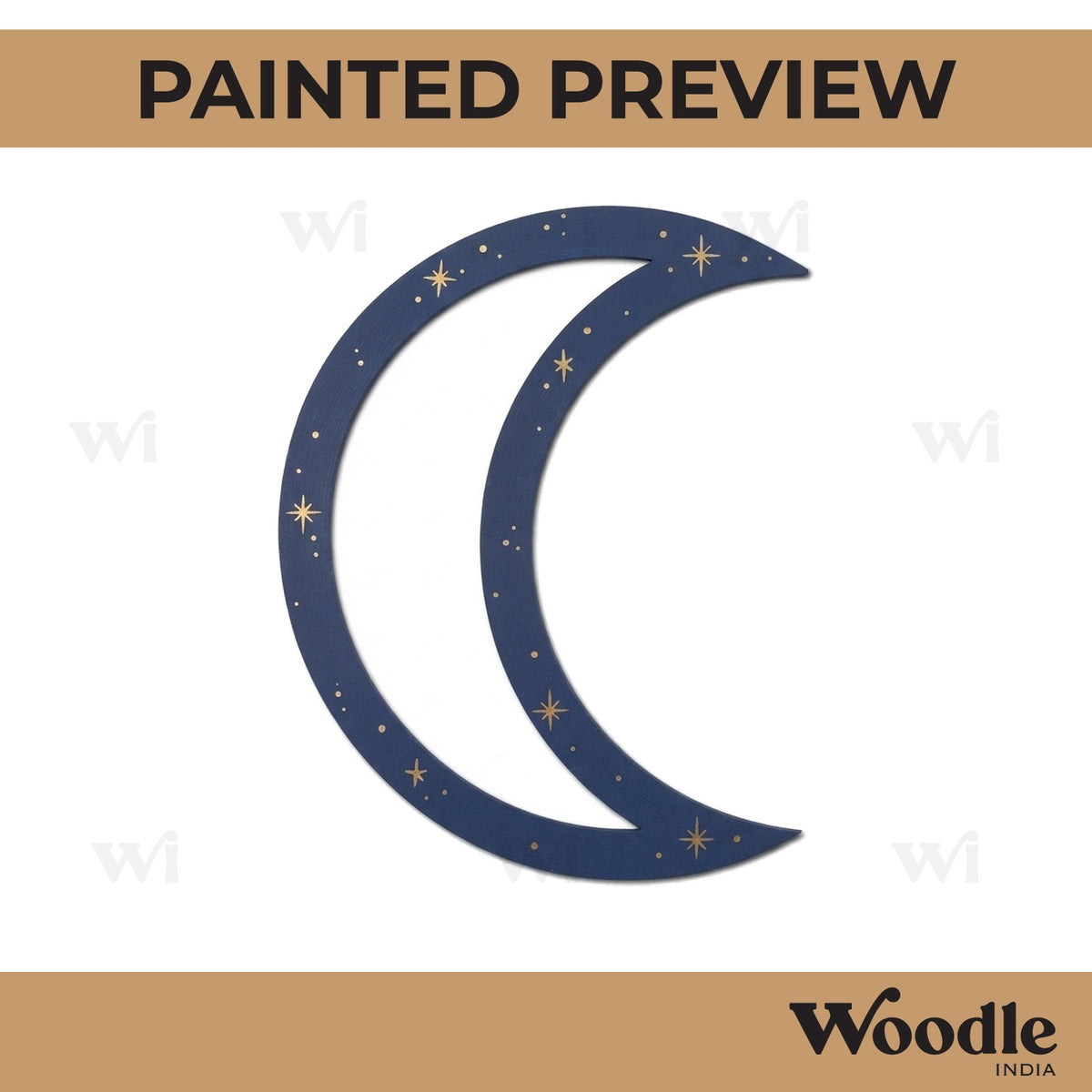 Macrame Ring Moon Cutout MDF Design 1