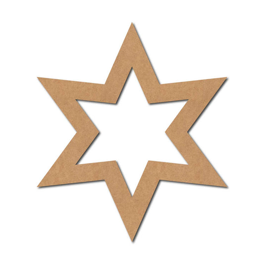 Macrame Ring Star Cutout MDF Design 3