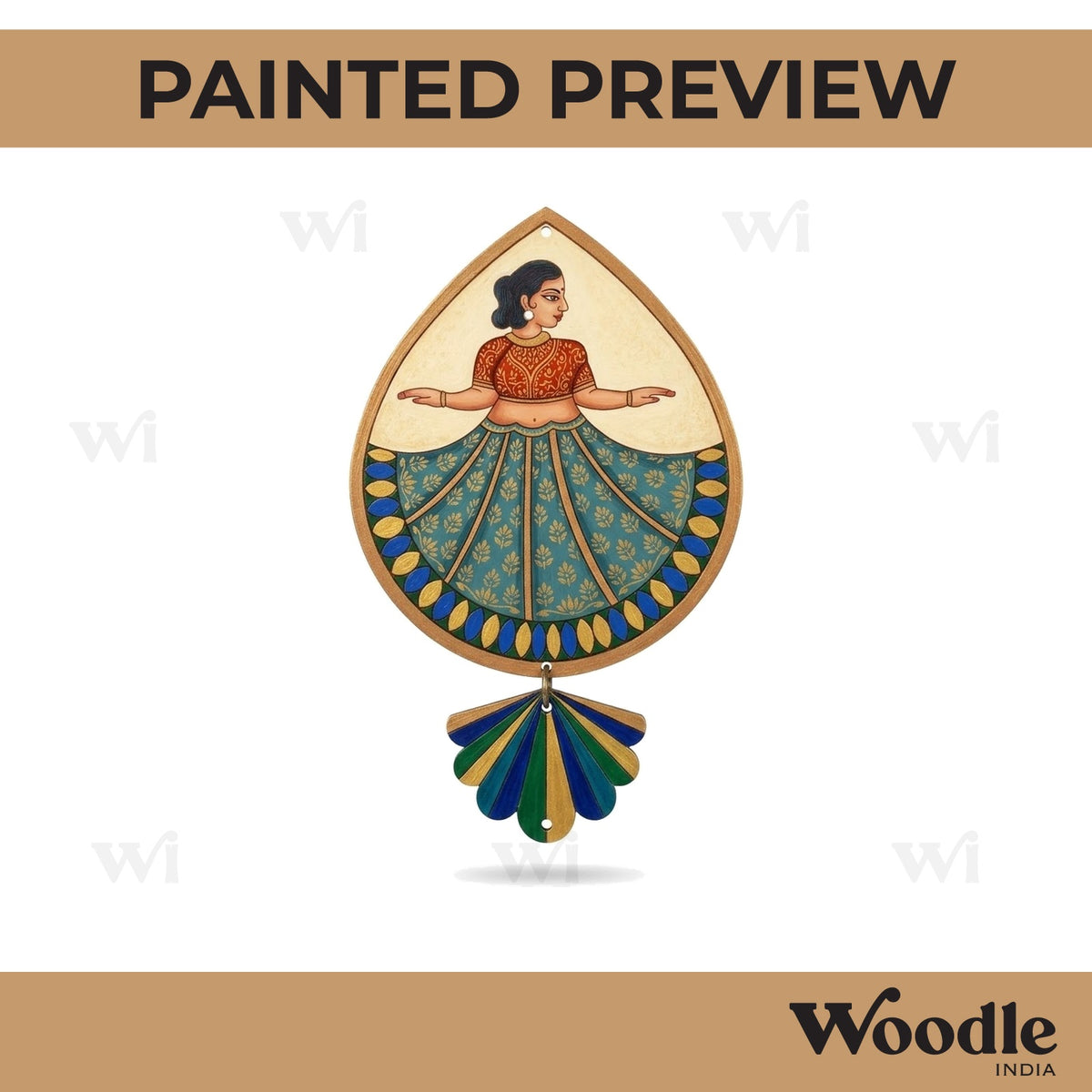 Madhubani Bandhanwar Pre Marked MDF Design 1