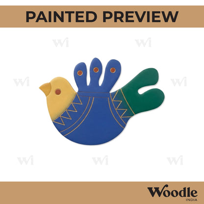 Madhubani Bird Pre Marked MDF Design 1