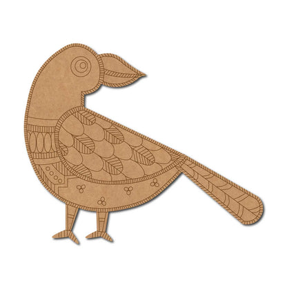 Madhubani Bird Pre Marked MDF Design 2