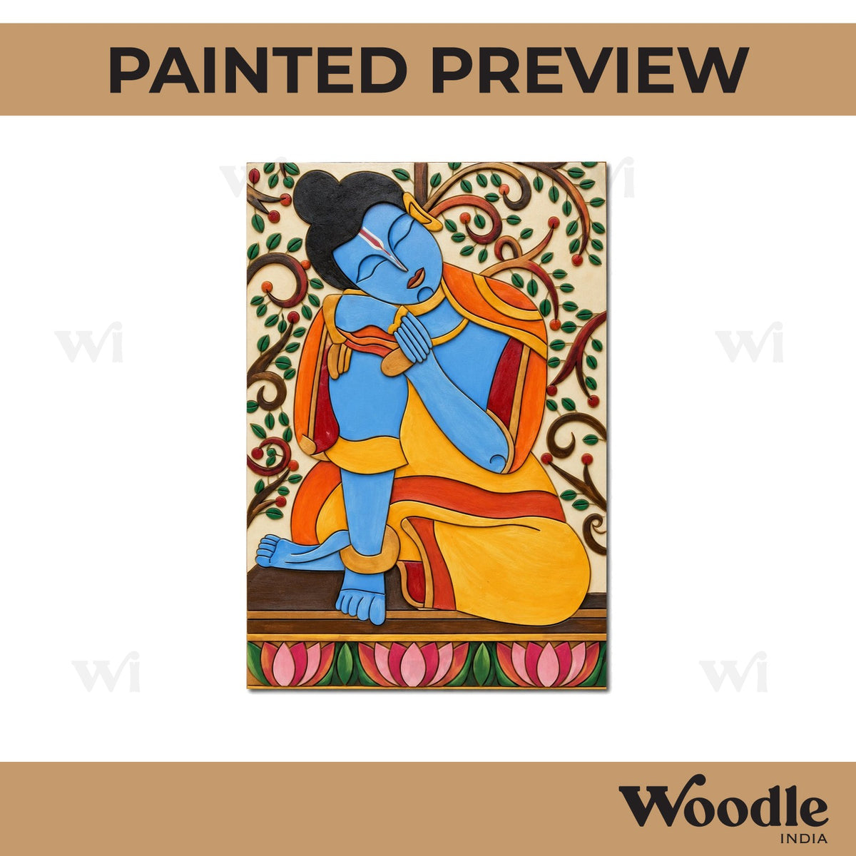 Madhubani Buddha Pre Marked Base MDF Design 1