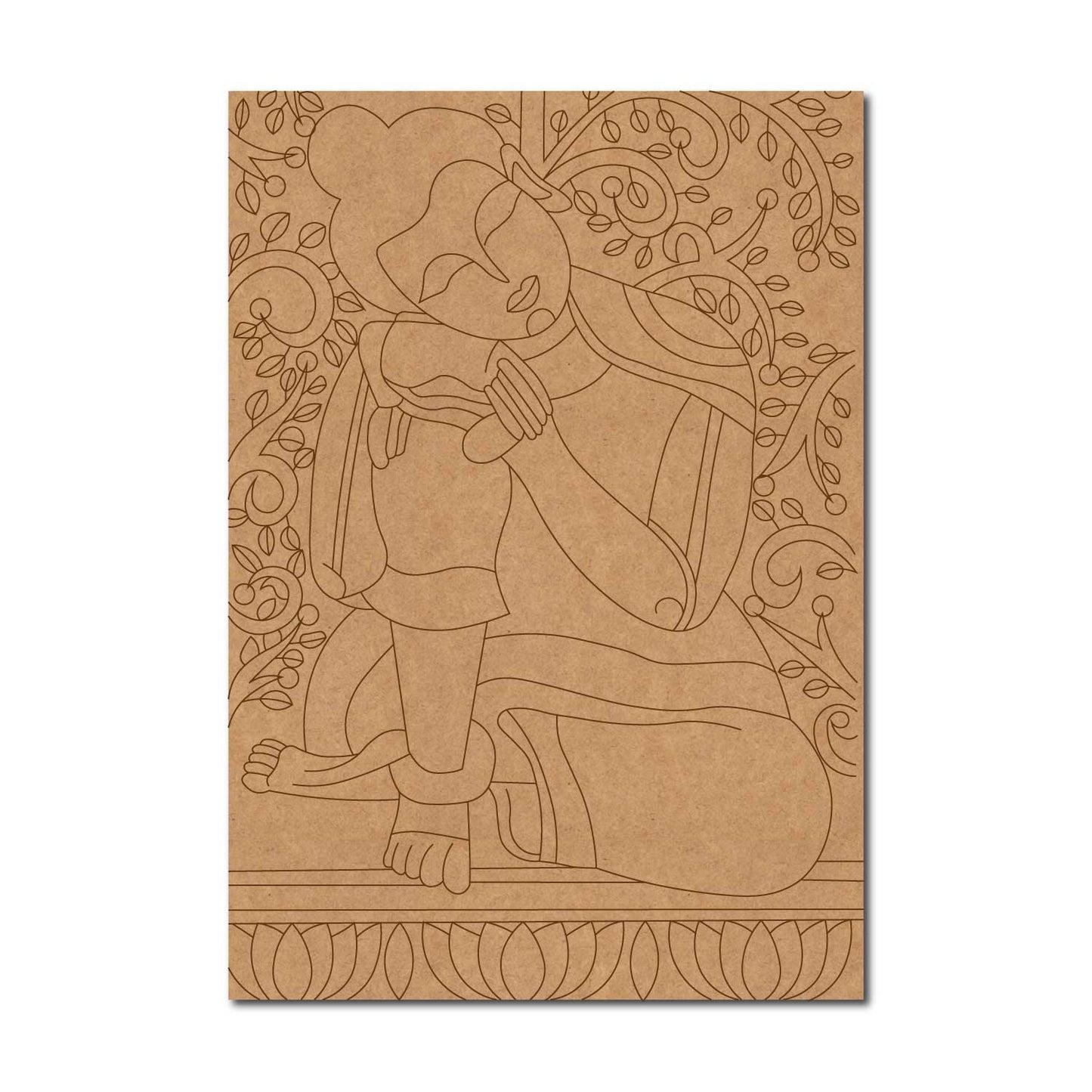 Madhubani Buddha Pre Marked Base MDF Design 1