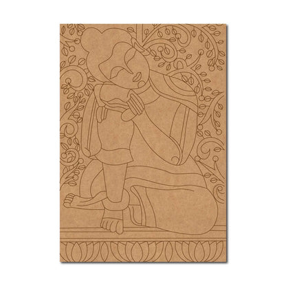Madhubani Buddha Pre Marked Base MDF Design 1