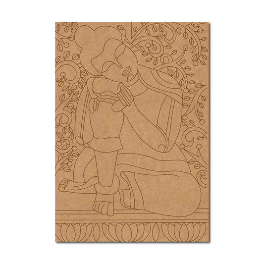 Madhubani Buddha Pre Marked Base MDF Design 1