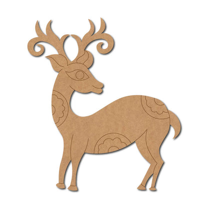 Madhubani Deer Pre Marked MDF Design 1