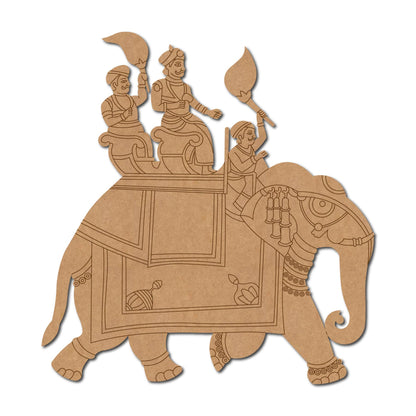 Madhubani Elephant Mughal Pre Marked MDF Design 1