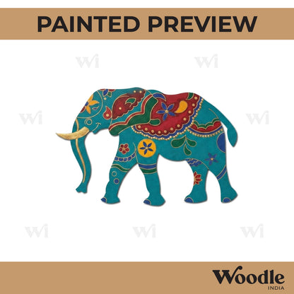 Madhubani Elephant Pre Marked MDF Design 1