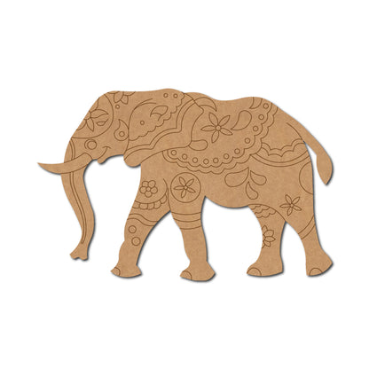 Madhubani Elephant Pre Marked MDF Design 1