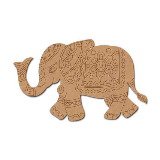 Madhubani Elephant Pre Marked MDF Design 2