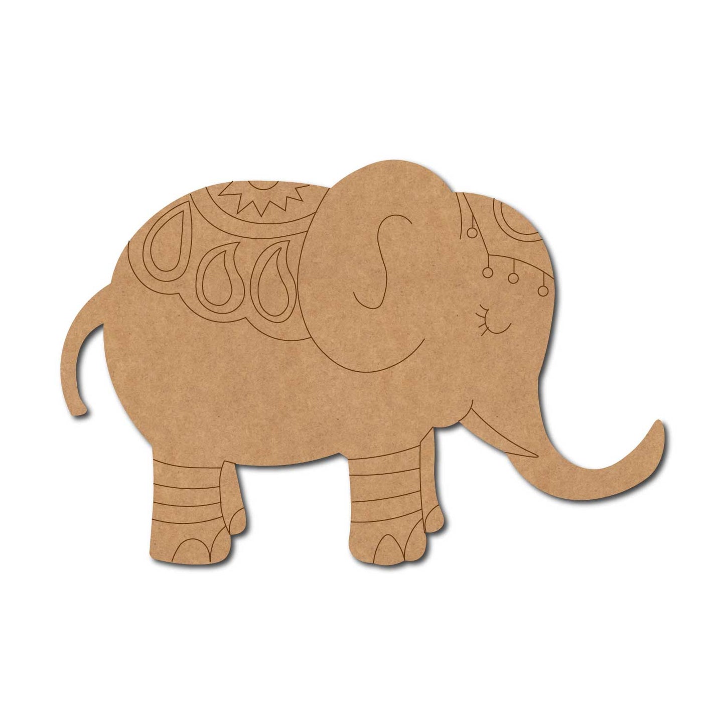 Madhubani Elephant Pre Marked MDF Design 3