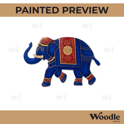 Madhubani Elephant Pre Marked MDF Design 4