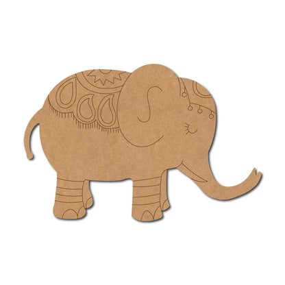 Madhubani Elephant Pre Marked MDF Design 5