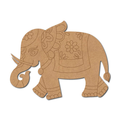 Madhubani Elephant Pre Marked MDF Design 6