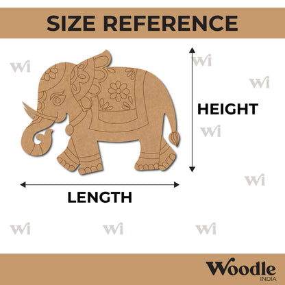 Madhubani Elephant Pre Marked MDF Design 6