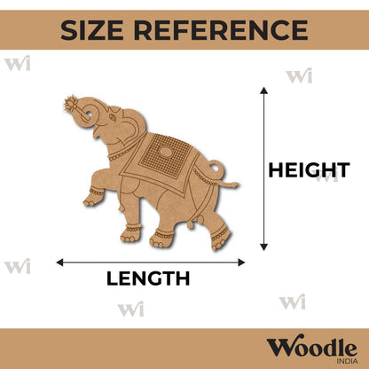 Madhubani Elephant Set Pre Marked MDF Design 1