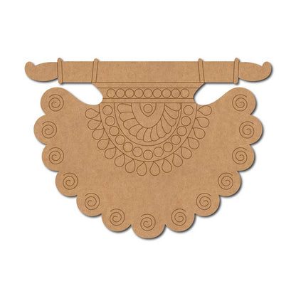 Madhubani Fan Traditional Pre Marked MDF Design 2