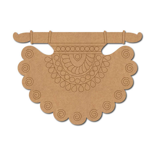 Madhubani Fan Traditional Pre Marked MDF Design 2