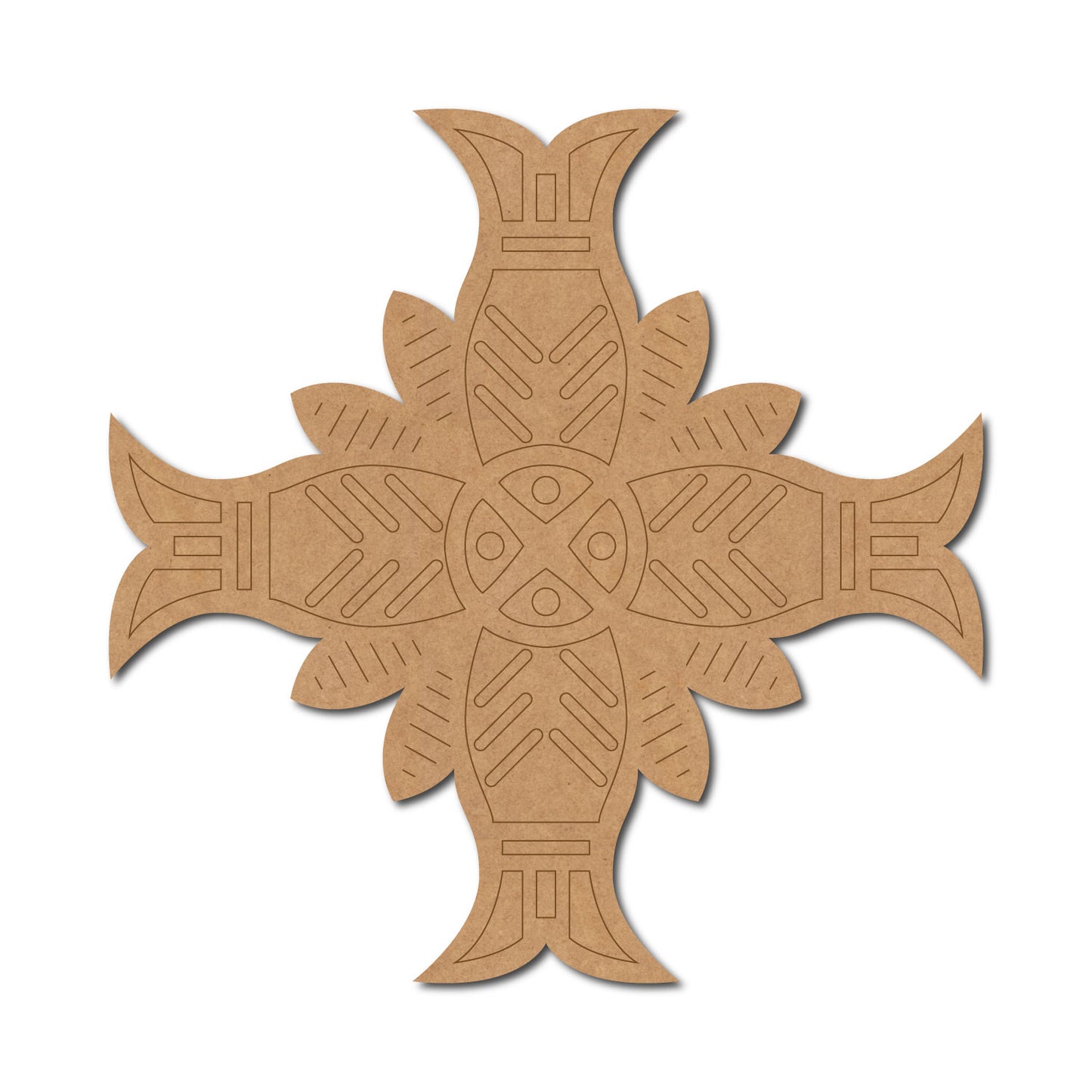 Madhubani Fish Pre Marked Base MDF Design 2