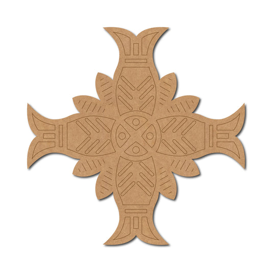 Madhubani Fish Pre Marked Base MDF Design 2