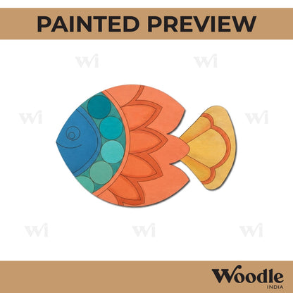 Madhubani Fish Pre Marked MDF Design 4