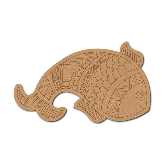 Madhubani Fish Pre Marked MDF Design 5