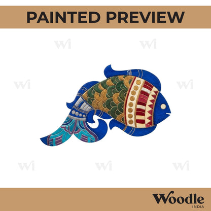 Madhubani Fish Pre Marked MDF Design 6