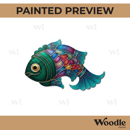 Madhubani Fish Pre Marked MDF Design 7