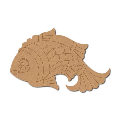 Madhubani Fish Pre Marked MDF Design 7