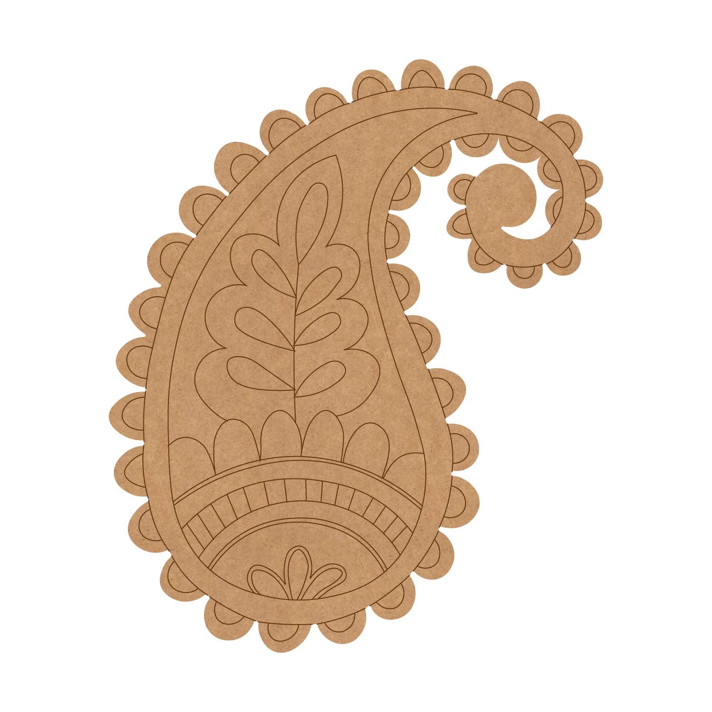 Madhubani Floral Paisley Pre Marked MDF Design 1